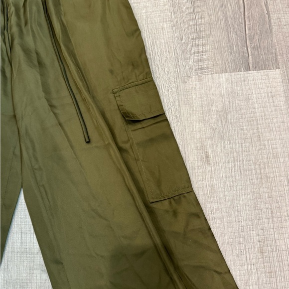 Vici Parisa Strapless Satin Tie Waist Jumpsuit Size Small - Picture 6 of 8